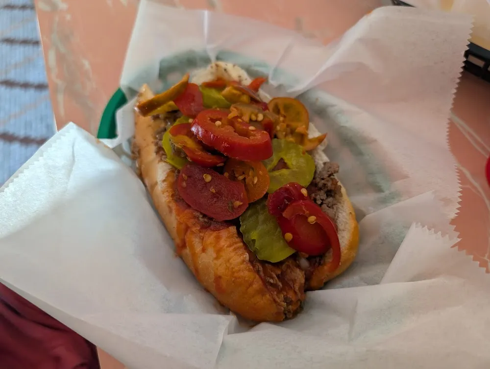 Cheese Steak Sandwich with Everything